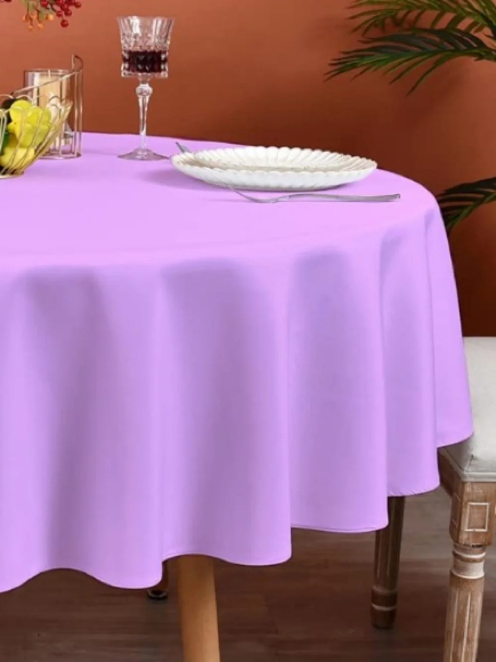 Classic Tablecloth Water & Stain-Resistant Polyester Washable 48” ROUND